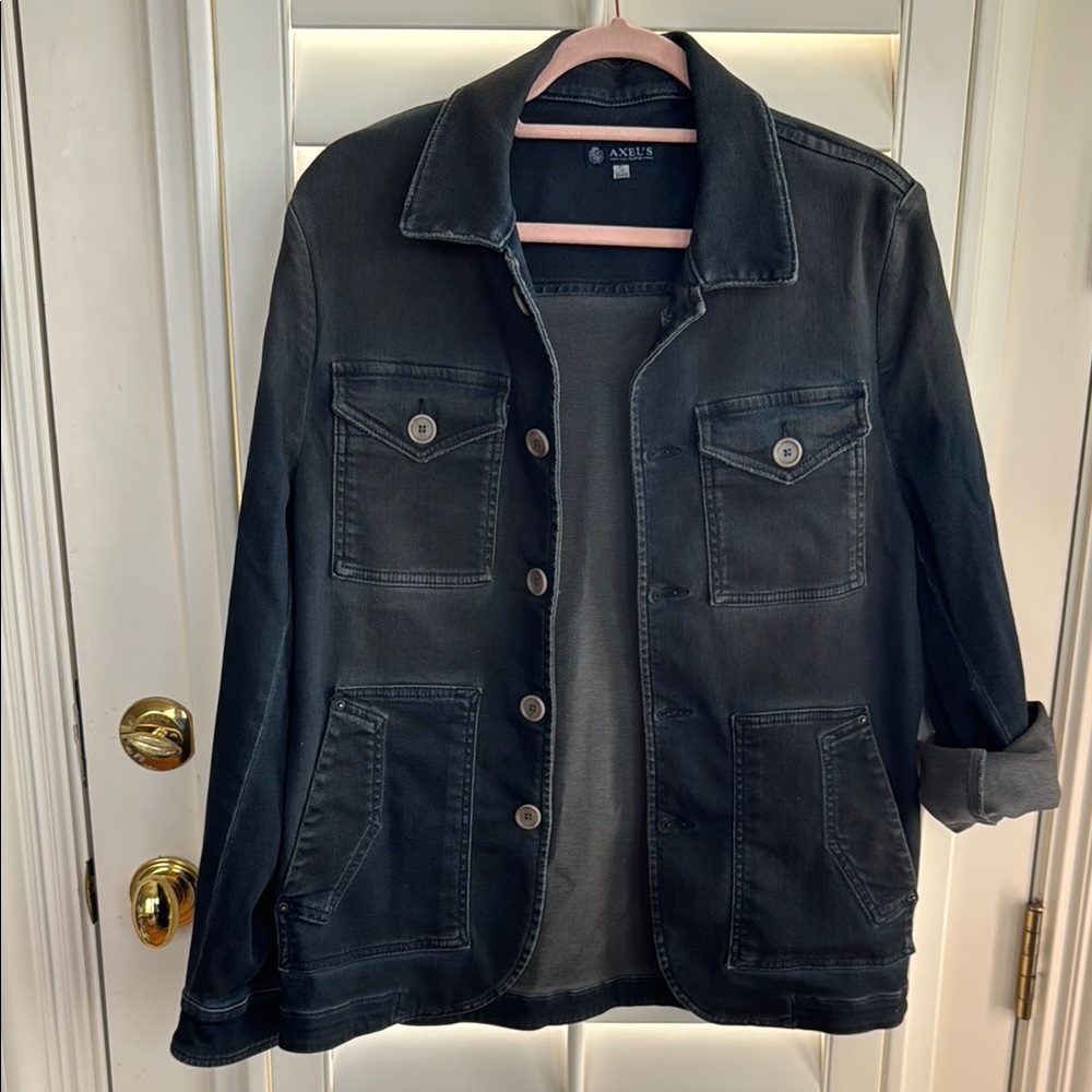 Black Stretch Denim Jacket